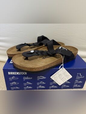 Birkenstock Gizeh Braided Regular Fit Leather Sandals • NIB • Women's 39 US 8